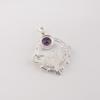 Amethyst Gemstone 925 Sterling Silver Jewelry Pendant 1.43" For Wedding Gift CP-38-14