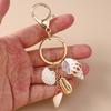 Seashell Keychain, Beach Keychain, Seashell Bag Charm, Cute Starfish Seashells Conch Keyring, For Teens Adults Beach Key Ring