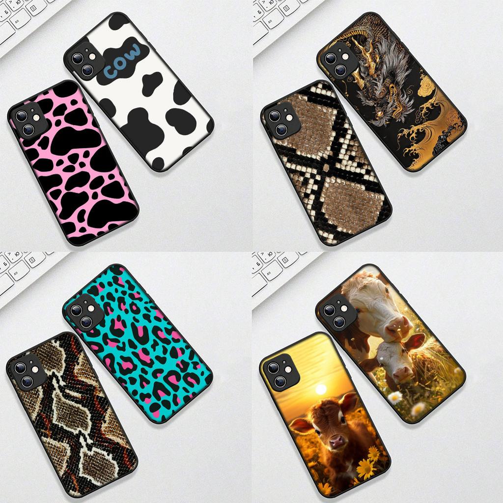 Leopard Cow Print Snake for Motorola Moto G86 G57 G67 G24 G15 G54 Power G13 G14 G34 G35 G45 G60 G53 G55 G64 G75 G72 Phone Case