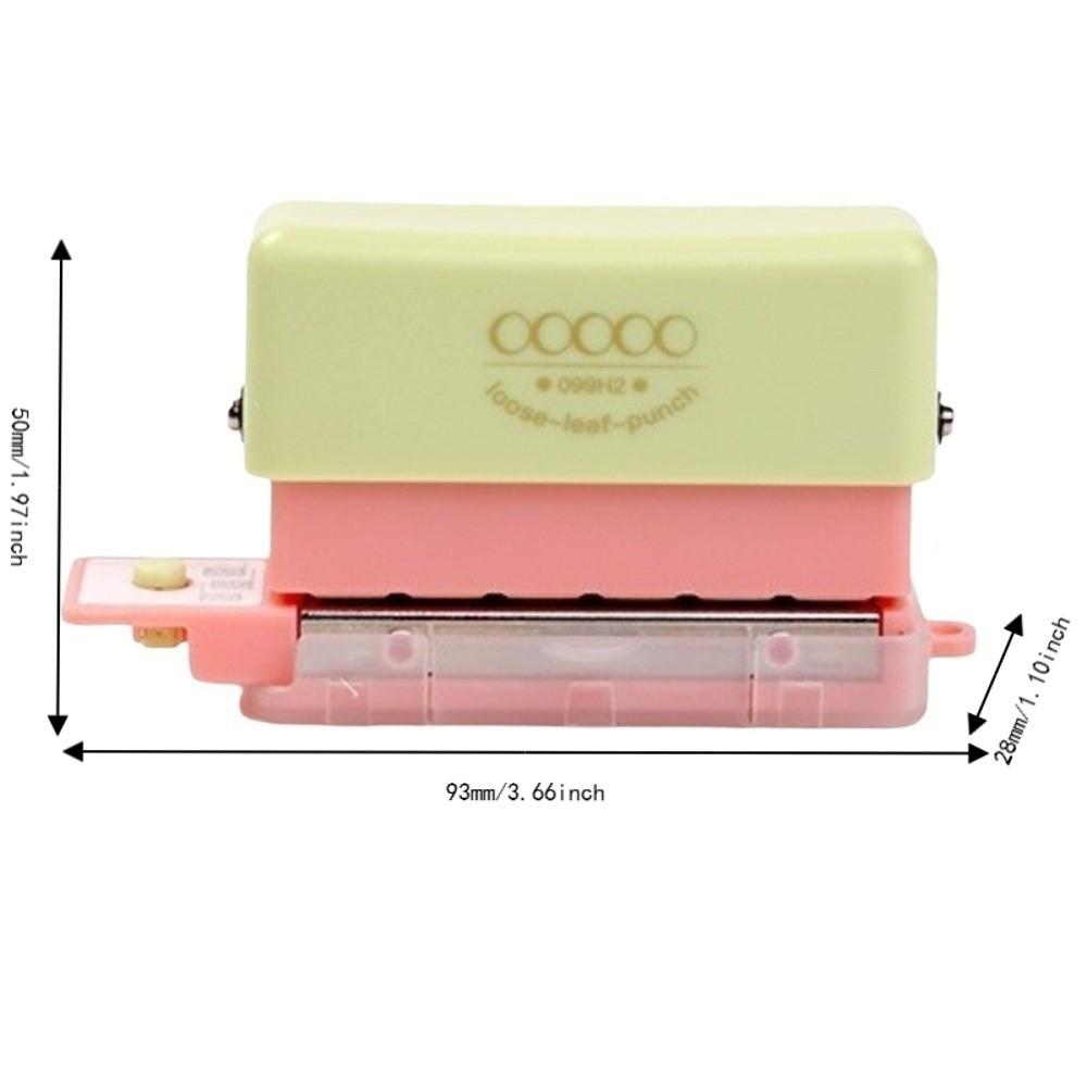 5 Hole Paper Punch Tool Portable Loose Leaf Puncher Precise Round Hole Puncher Home Use
