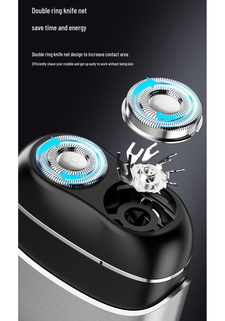 Compact Magnetic Electric Shaver, Whole Body Washable, Portable for Home & Travel