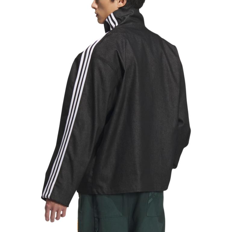 adidas Originály CN TT Denimová Móda Pohodlná Mäkká Voľná Bunda Unisex Bunda Čierna JW1969