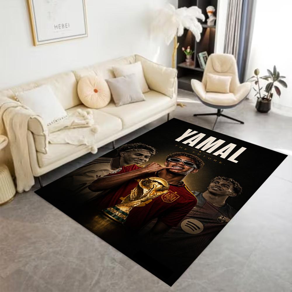 Lamine Yamal's Yamal: Future Football Floor Mat Design for Dining Room Hallway Balcony Bedrooms Anti-slip Rug Anime Office Decor Perfect Gift for Frie