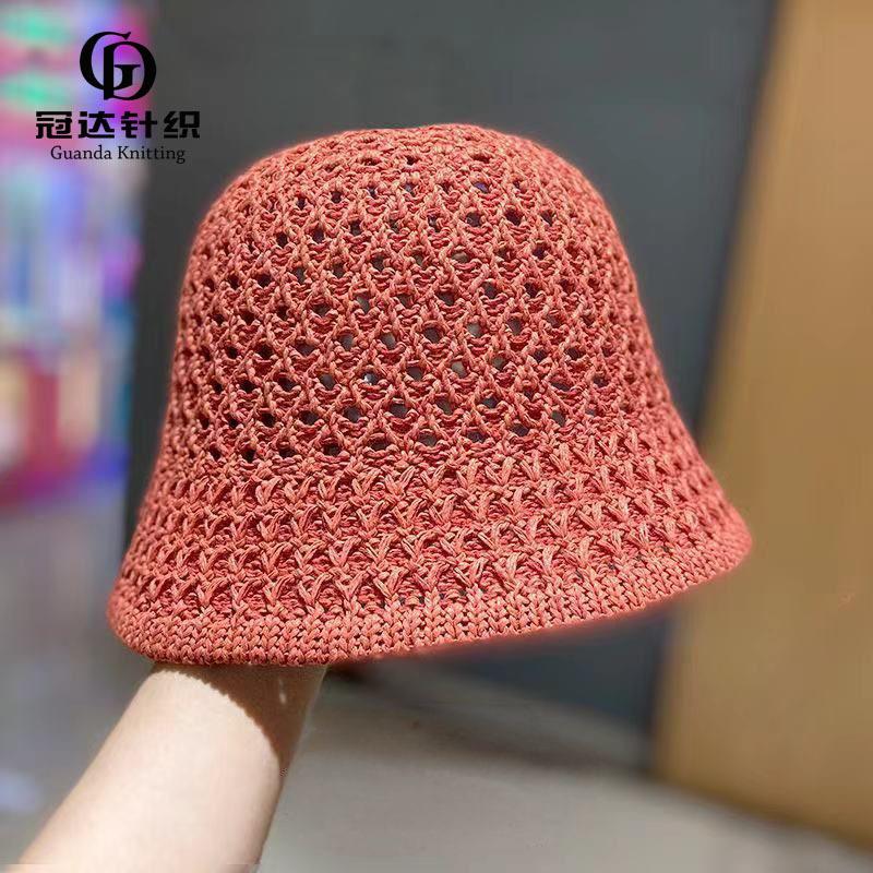 

Корейский стиль женская летняя шляпа рыбака защита от солнца дышащая шляпа-ведро шляпа-тазик шляпа для отдыха на открытом воздухе кирпич красный