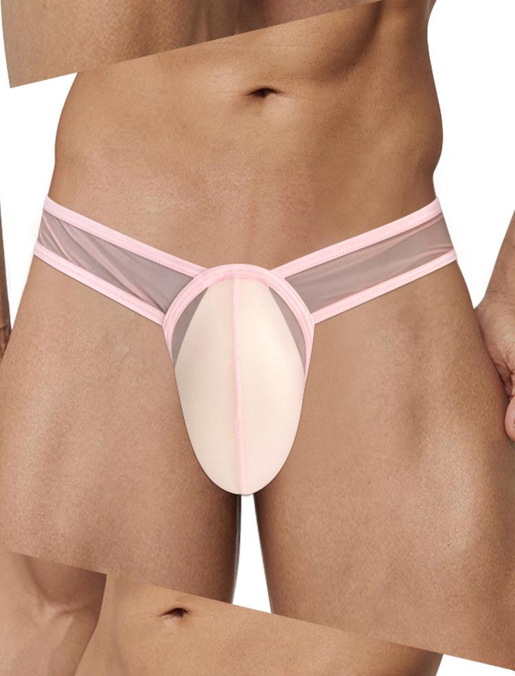 Pánské letní prodyšné trojúhelníkové spodní prádlo z ledového hedvábí s nízkým pasem - Módní, elastické, pohodlné a průhledné.