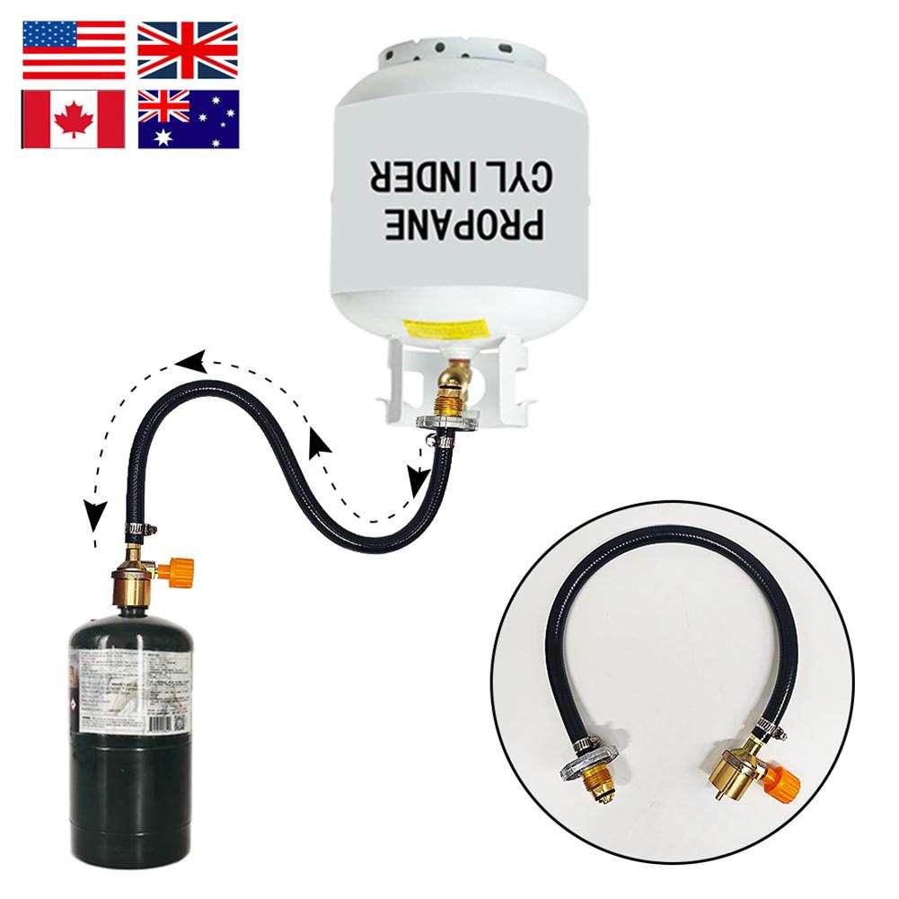 Propane Refill Adapter Hose with ON-Off Control Valve Propane Refill Hose Aluminum Alloy For Outdoor Camping for Outdoor Camping