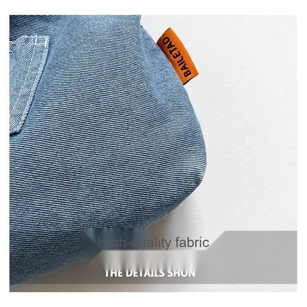 Gewaschene Denim-Tote-Bag mit großem Fassungsvermögen, Damen-Umhängetasche