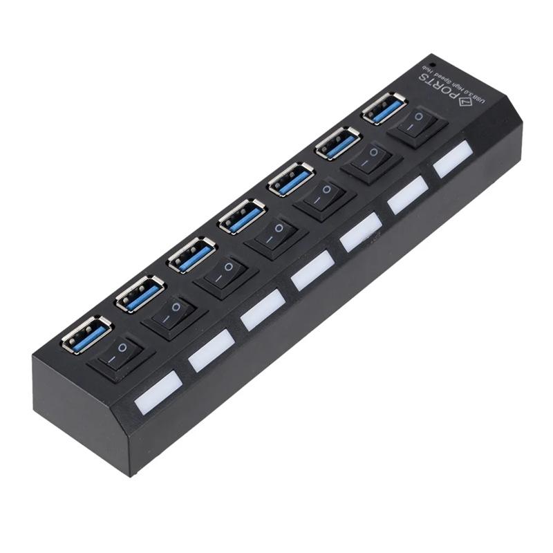 7-Port USB 3.0 Hub & Switch Splitter