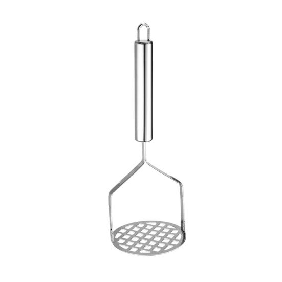 Stainless Steel Potato Masher with Ergonomic Handle Manual Food Crusher for Vegetables Sauces Rust-Resistant Dishwasher Safe Kitchen Tool for Home