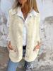 2025 Autumn/Winter Lambswool Fleece Button Vest Jacket