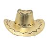 Party Dress Up Top Hat Bright Gold Silver Western Cowboy Hat Short Video Wear Jazz Performance Stage Hat