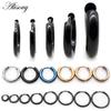 Alisouy 2 sztuk ze stali nierdzewnej 1.6/2/2.5/3/5mm grube kobiety mężczyźni koło klip okrągłe kolczyki koła ucha Helix Punk Piercing biżuteria