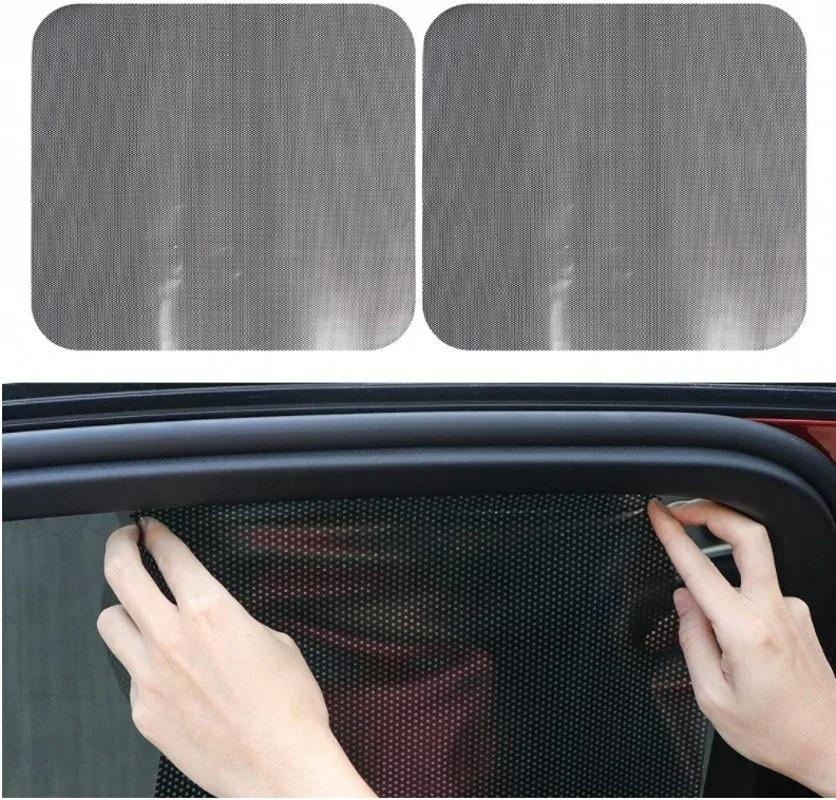 2Pcs Car Sunshade Stickers Static Electrostatic Window Sun-shading Stickers Sun Block Car Rear Windows Side Blocks Cover Film