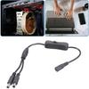 5.5x2.1mm DC5521 Y Splitter Cable with Switcher Female to 2 Male Power Extension for LED and CCTV 37CM