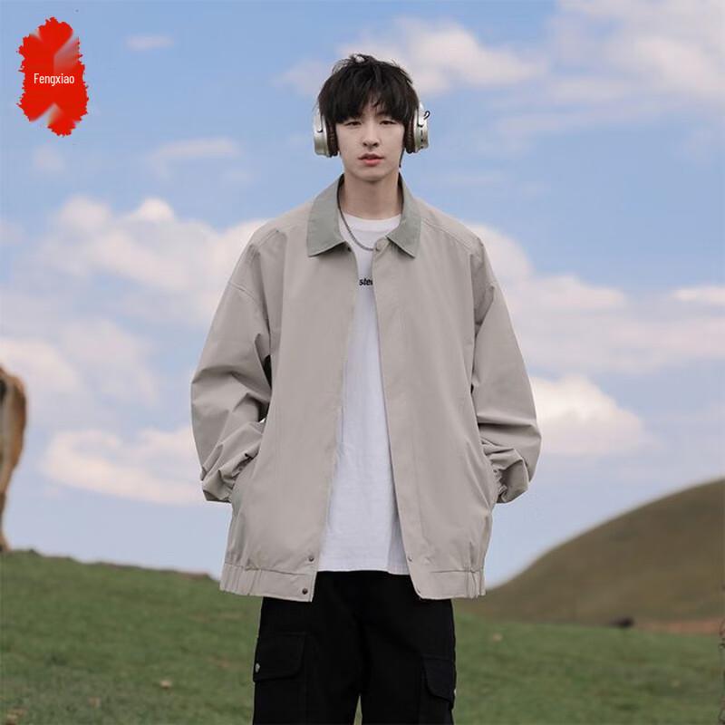 

Men s American Style Lapel Bomber Jacket 2XL