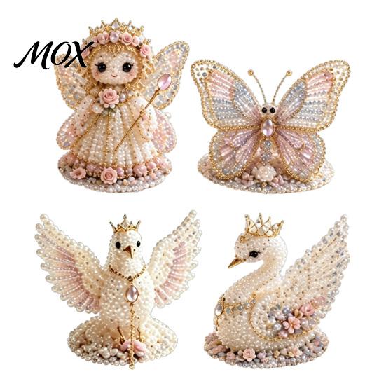 DIY Beading Animal Kit 1 Set 3D Beaded Kit, Art Crafts with Handmade Instructions, Insect Bird Fairy for Kids Adults Beginners Collectible Bead