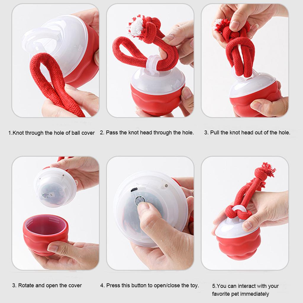 Smart Dog Toy Ball Electronic Interactive Pet Toy Moving Ball USB Automatic Moving Bouncing for Puppy Birthday Gift