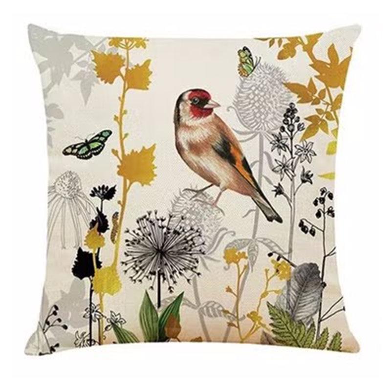 2024 Modern Minimalist Butterfly Bird Linen Pillowcase for Sofa