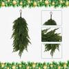 Artificial Christmas Teardrop Swag Decor Winter Wreath Greenery for Window