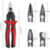 Multifunctional Pliers Set 5 in 1 Combination Interchangeable Pliers Kit for Cutting Stripping Crimping Edge Cruising