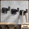 Metal Robe Hooks Black Bronze Wall Mount Hooks For Hanging Keys Clothes Hanger Door Robe Hook Bathroom Accessories FR209