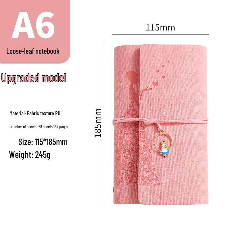 In-stock Retro Custom-Bound Three-Fold A6 Student Notebook with Logo Customization