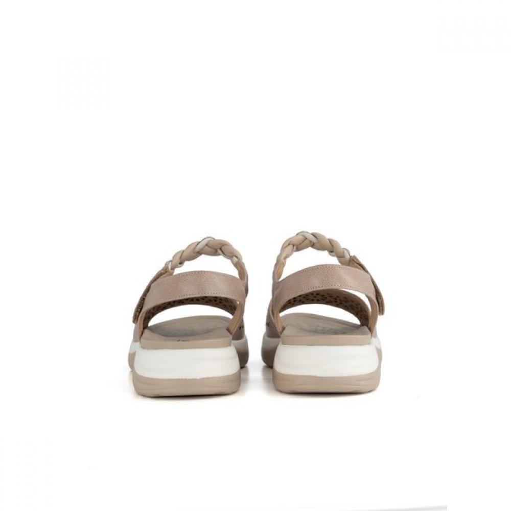 Vainer Women Comfort Velcro Sandals Beige 355f0v18d
