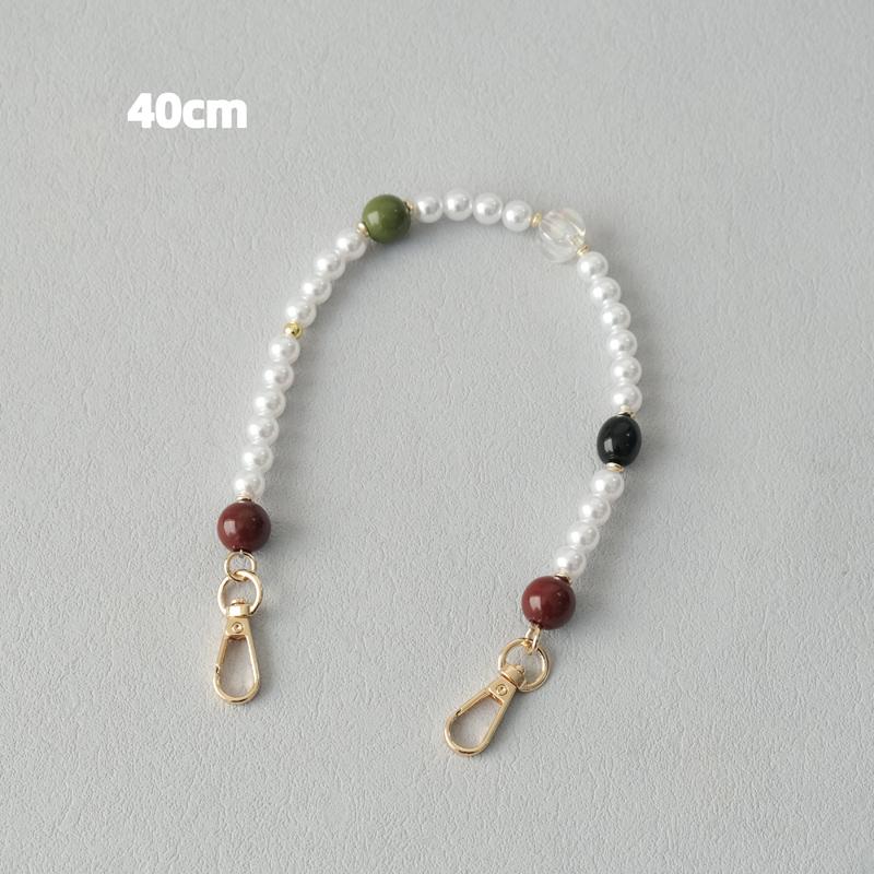 New Fashion Boutique Woman Bag Accessory Brown Red Bead Chains Cute Acrylic Luxury Strap Women Elegant Bag Acrylic Handle Chain