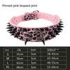 Wide Luxurious Leather Dog Collar Sharp Spike Studded Dog Collars for Rottweiler Pitbull Large X-Large Training Dogs