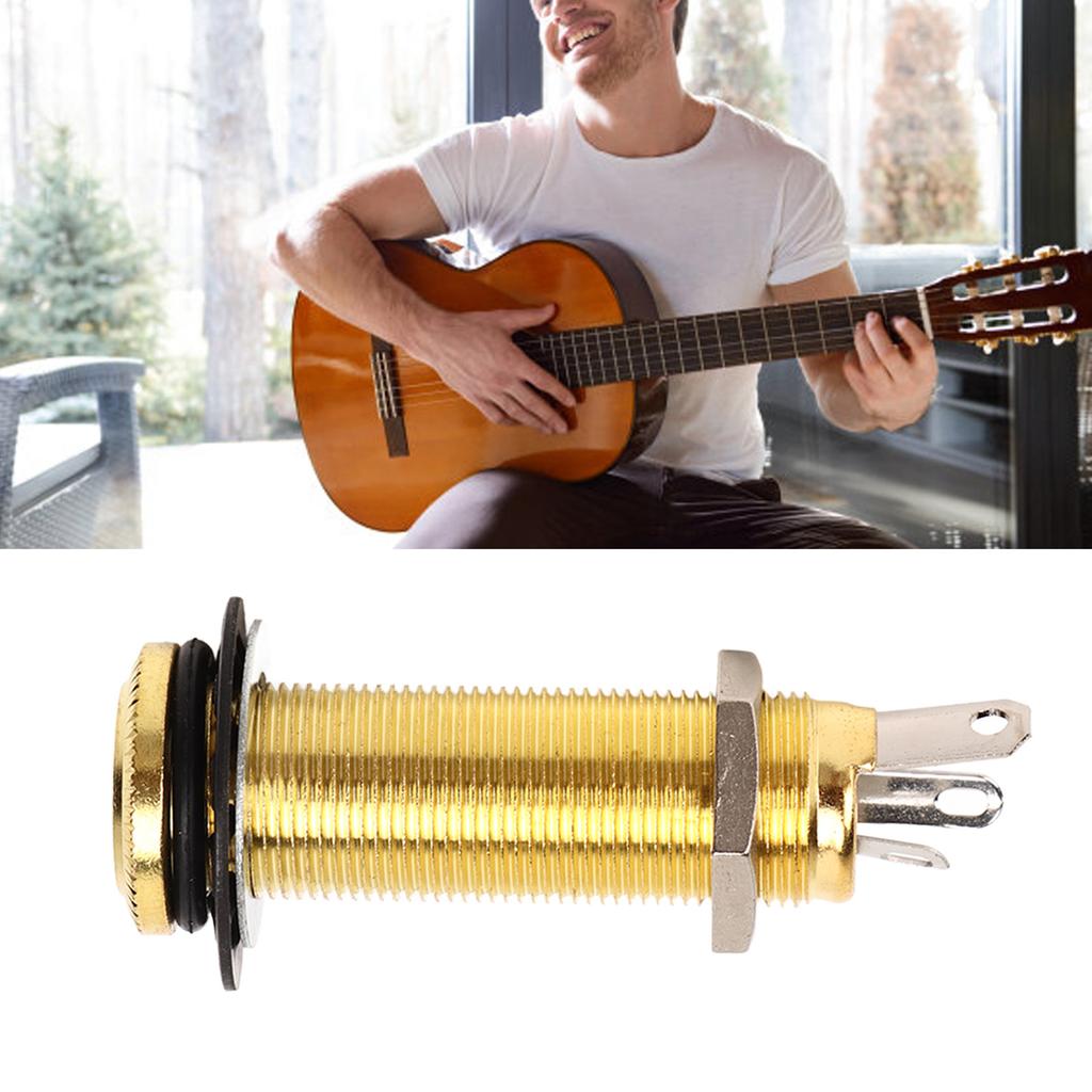 Gitarre Gewinde   Ersatz Messing Gerader Ausgang Endpin für Elektrische Gitarre Bass