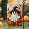 Halloween Horror Pumpkin Hanging Flags Garden Flag Banner Double-sided Printing Imitation Linen Flags Outdoor House Porch Decor
