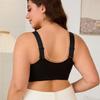C-F cup super large size bra popular European and American size no steel ring adjustable shoulder strap printed front buckle underwear