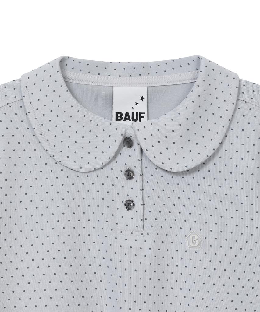 BAUF Round Collar T-Shirt [Dot Gray]