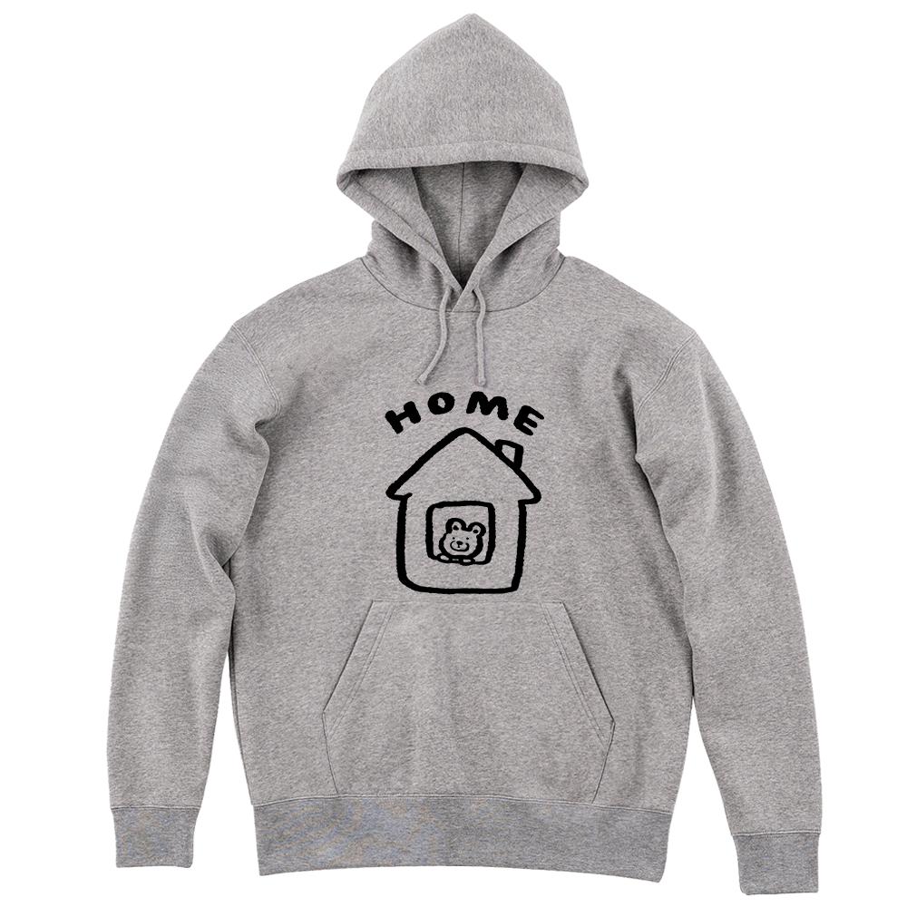 Peace Peace House Teddy Bear Hoodie Black/M