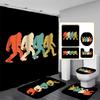 Evolution Of Bigfoot Shower Curtain Set: Colorful, Fun Bathroom Decor For Unique, Playful Ambiance And Whimsical Charm