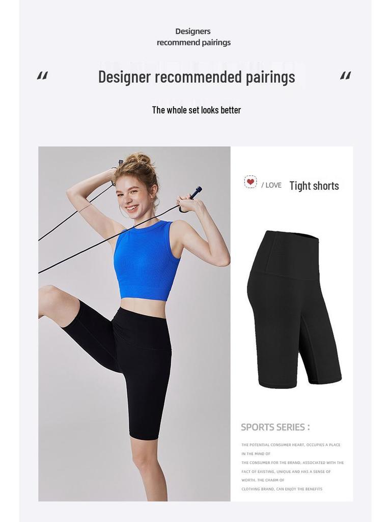 Women's High-Intensity Blue Sports Vest: Shockproof Yoga One-Piece with Side-Fat Gathering, Wearable Outside.