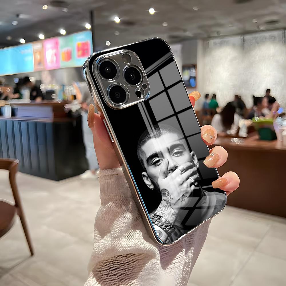 Singer Z-Zayn Malik Phone Case For IPhone 17 Pro Max 15 Pro 16 14 Plus 12 13 Mini 11 Pro Shockproof Electroplated Glass Cover