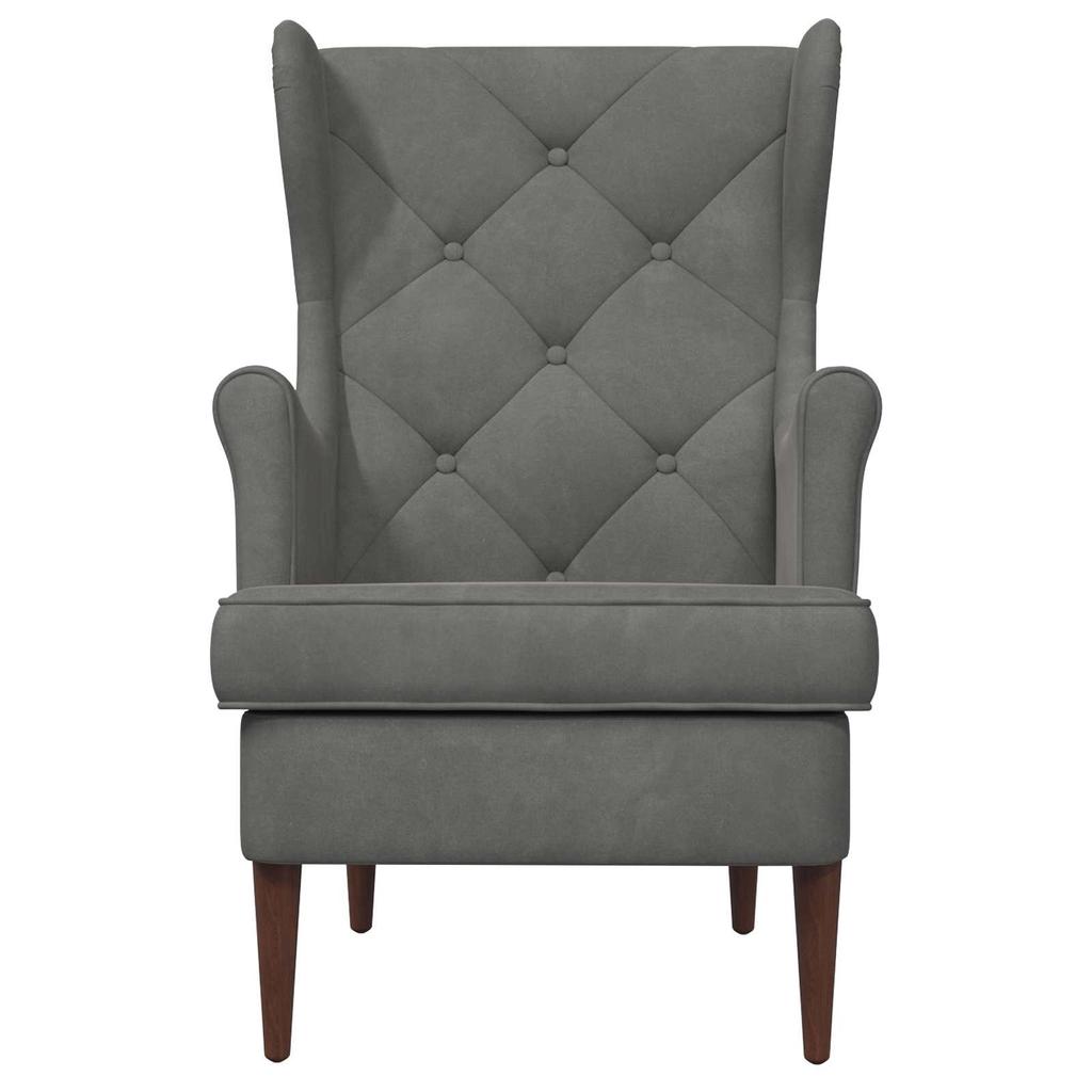 Armchair Dark Grey Velvet