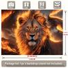 2D Burning Lion Tapestry King of the Jungle Aesthetic Wall Decor
