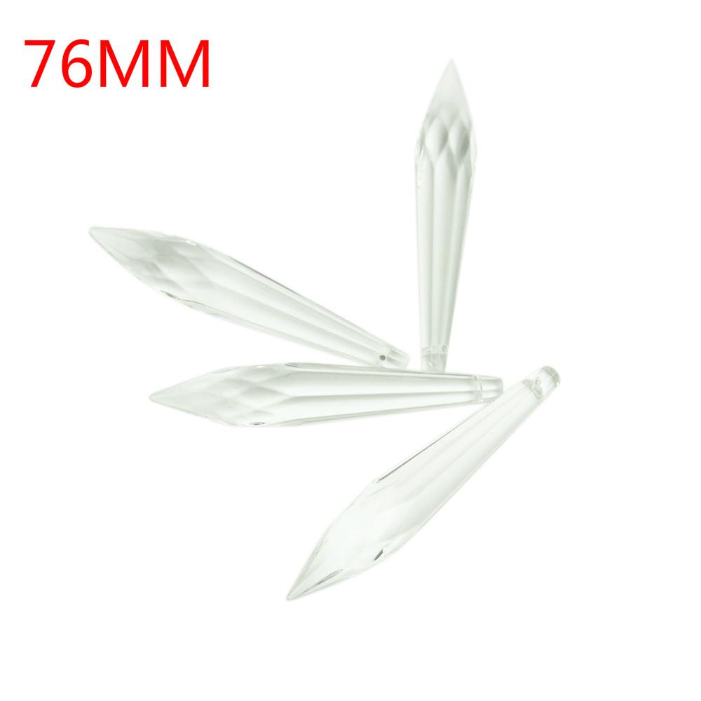 Clear Icicle Crystal Prisms 38Mm-100Mm Crystal U-Drop Prism Chandelier Glass Crystals Pendants Hanging For Chandelier Suspension