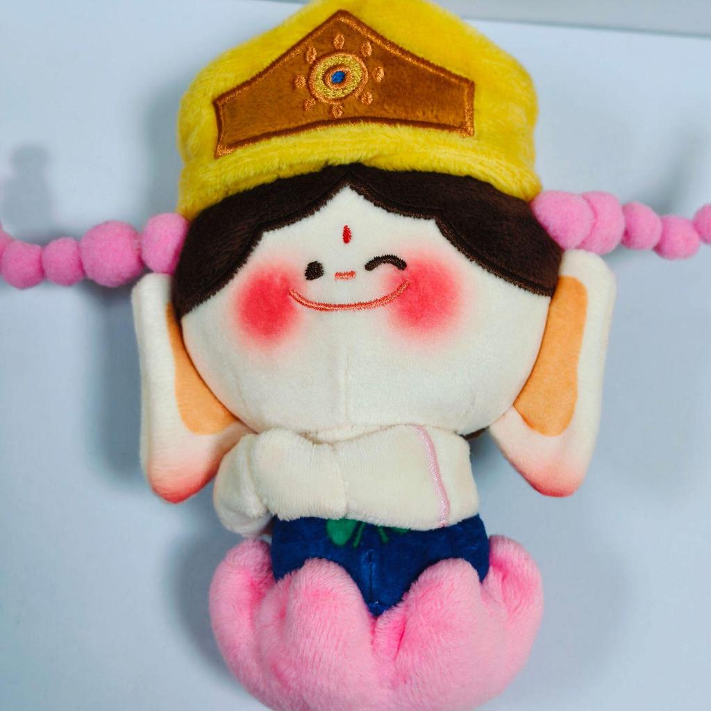 Yungang Grottoes Buddha Companion Lotus Plush Keychain