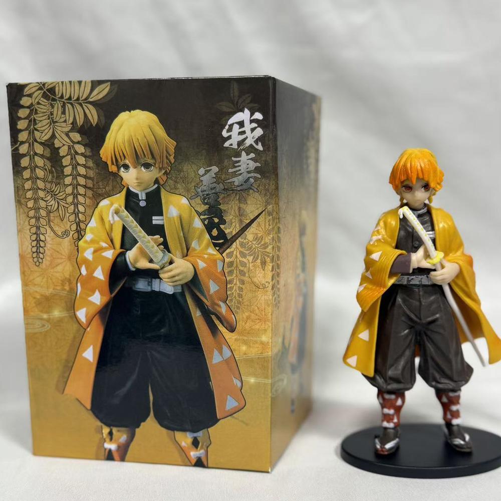 Non-Toxic .Spot Anime Slayer Kimetsu No Yaiba Figure Kamado Tanjirou Action Figure Agatsuma Zenitsu Nezuko Warrior Pvc Model Toys