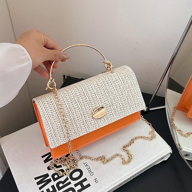 New Handbag Small Bag Women's 2025 New Woven Personalized Small Bag Fashion Personalized Retro Shoulder Handbag