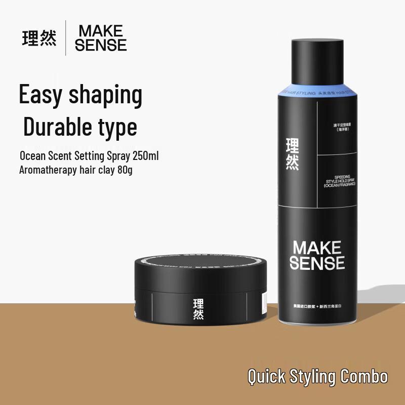 

LIRAN Men s Strong Hold Hair Styling Spray & Clay Set
