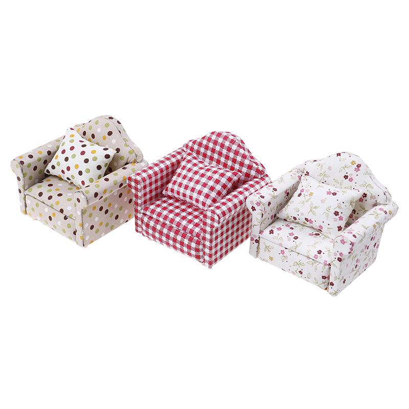 1Pc 1:12 Mini Dolls Dollhouse Furniture Chair Sofa Furniture For Doll House Toy