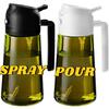 Oil Cruet Olive Oil Dispenser Sprayer for Cooking 2 in 1- Spray and Pour Dark Green Oil Sprayer Bottle 500ml  Spice Rack
