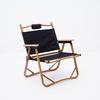 Portable Aluminum Wood Grain Camping Chair - Compact Kermit Seat & Fishing Stool
