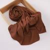 Malaysia Muslim Hijab Wrinkle Plain Long Shawl Islamic Headscarf Wraps For Women Female Foulard