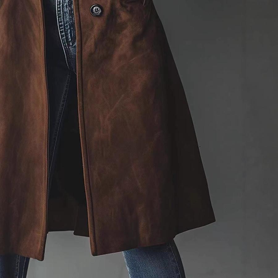 High Quality Women's Autumn Winter Coat Faux Fur Long Trench Coat