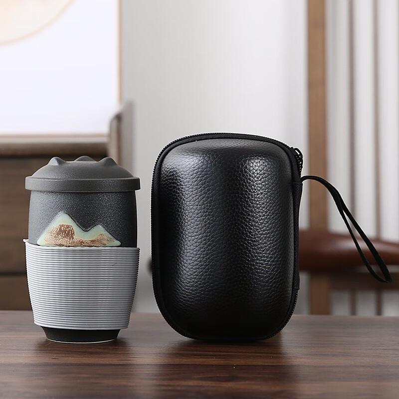 Ceramic Tea Infuser Mug with Lid 320ml